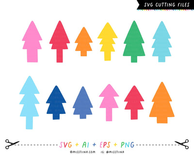 Little Christmas Trees SVG SVG Miss Tiina 