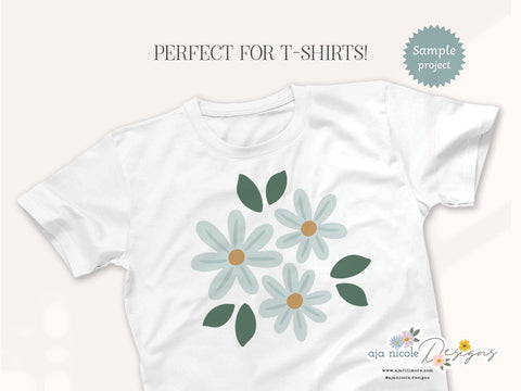 Little Daisies Floral SVG Cut File SVG Aja Nicole Designs 