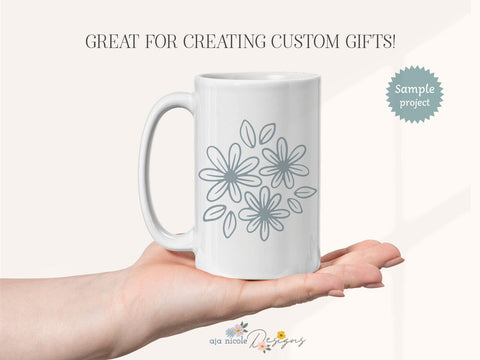 Little Daisies Floral SVG Cut File SVG Aja Nicole Designs 