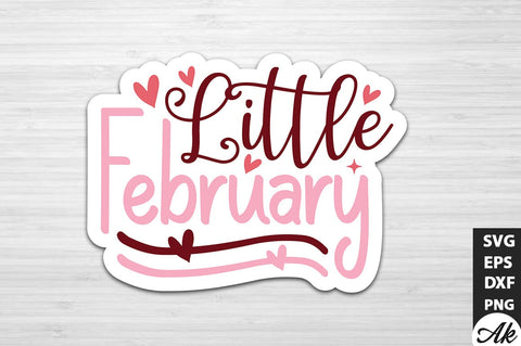 Little february SVG Stickers SVG akazaddesign 