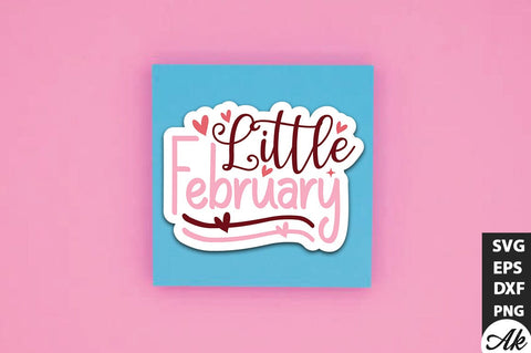 Little february SVG Stickers SVG akazaddesign 