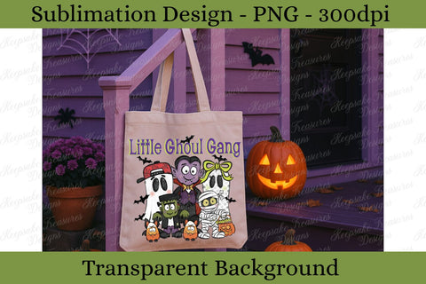 Little Ghoul Gang Halloween PNG, Cute Ghost Friends, Vampire Mummy Frankenstein, Spooky Kids Sublimation, Trick or Treat Shirt Design Sublimation Keepsake Treasures Designs LLC. 