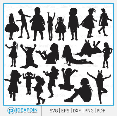 Little Girl Svg, Little Girl Silhouette, Child Girl Svg, Kids Svg, Girl Svg, Little Girl Shirt, Little Girl Clipart SVG Dinvect 