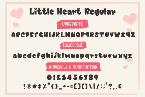 Little Heart – Cute Valentine Display Font Font AnningArts Design 