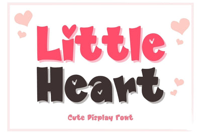 Little Heart – Cute Valentine Display Font Font AnningArts Design 