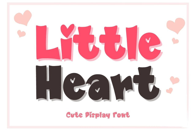 Little Heart – Cute Valentine Display Font Font AnningArts Design 