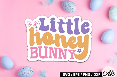 Little honey bunny Retro Sticker SVG akazaddesign 