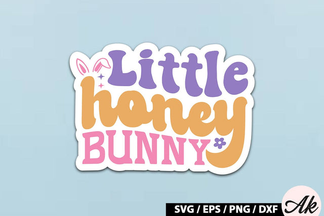 Little honey bunny Retro Sticker SVG akazaddesign 