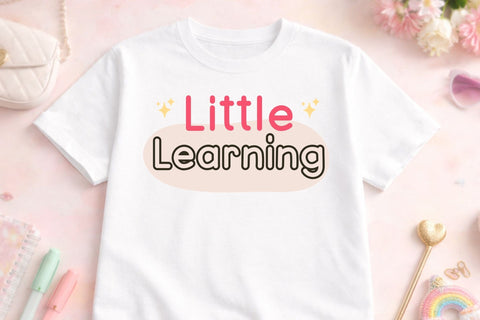 Little Learning Font – Cute School Cricut Font | Outline & Regular Font AnningArts Design 