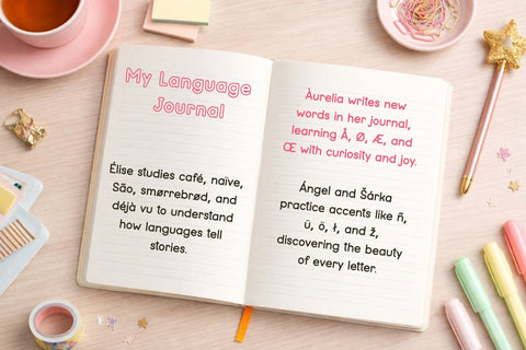 Little Learning Font – Cute School Cricut Font | Outline & Regular Font AnningArts Design 