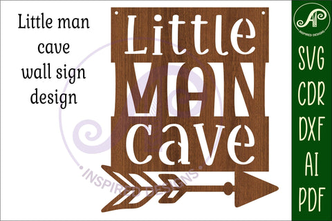 Little man cave sign svg laser cut file SVG APInspireddesigns 