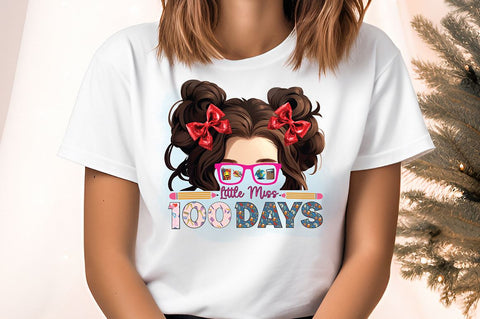 Little miss 100 days PNG Design Sublimation Designangry 