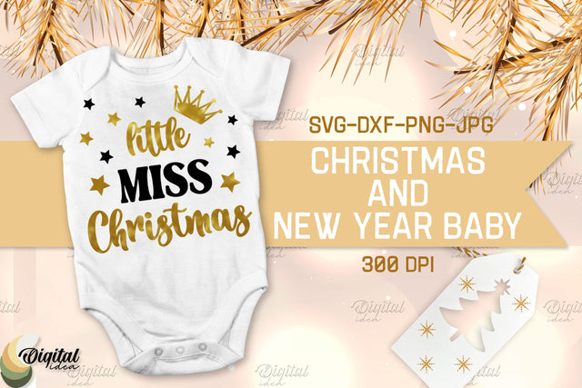 Little Miss Christmas. Design SVG. Christmas And New Year Baby SVG Evgenyia Guschina 
