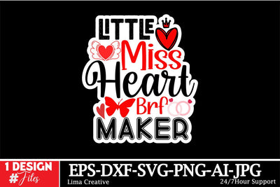Little Miss Heart Brf Maker Sticker SVG Cut File SVG Insomnia Std 