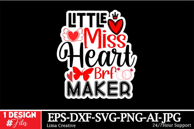 Little Miss Heart Brf Maker Sticker SVG Cut File SVG Insomnia Std 