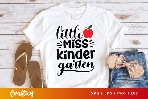 Little miss kinder garten T shirt SVG Design SVG Designangry 