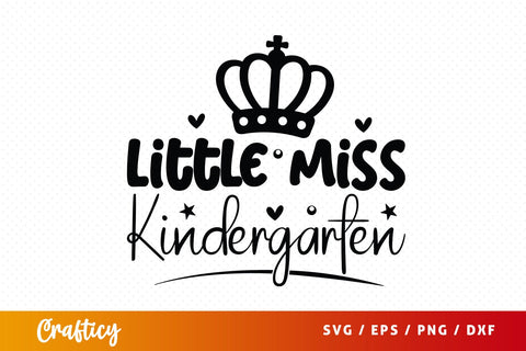 Little Miss Kindergarten SVG Design SVG Designangry 