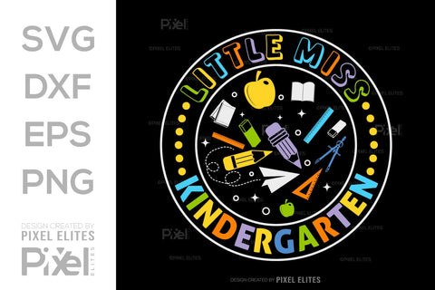 Little Miss Kindergarten SVG Hello School Kids Welcome To School Back To School Quote Design SVG ETC Craft 