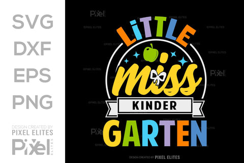 Little Miss Kindergarten SVG Hello School Kids Welcome To School Back To School Quote Design SVG ETC Craft 