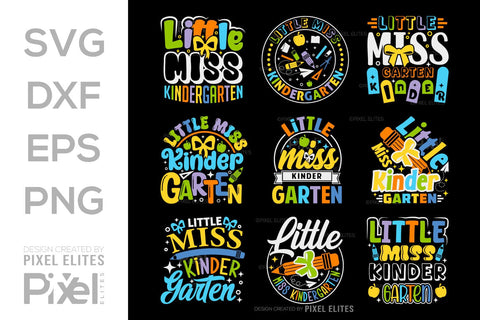 Little Miss Kindergarten SVG Hello School Kids Welcome To School Back To School Quote Design SVG ETC Craft 