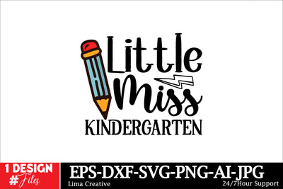 Little Miss Kindergarten T-shirt Design, Welcome Back To School , Back To School SVG Cut File, Back To School Sublimation PNG SVG Insomnia Std 