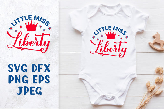 Little miss Liberty SVG. Funny 4th of July quote for kids SVG LaBelezoka 