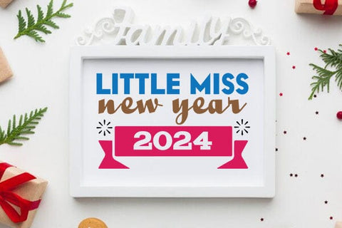 little miss new year 2024 SVG Angelina750 