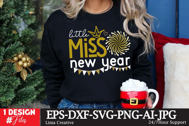 Little Miss New Year SVG Cut File ,New Year Sublimation, Happy New Year SVG Design,New Year Sublimation PNG SVG Insomnia Std 