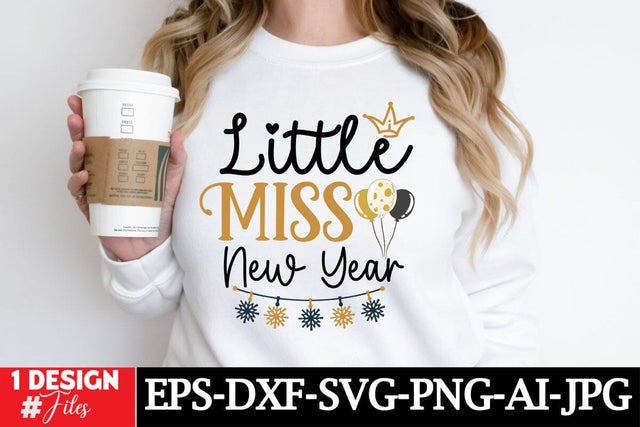 Little Miss New Year SVG Cut File SVG Insomnia Std 