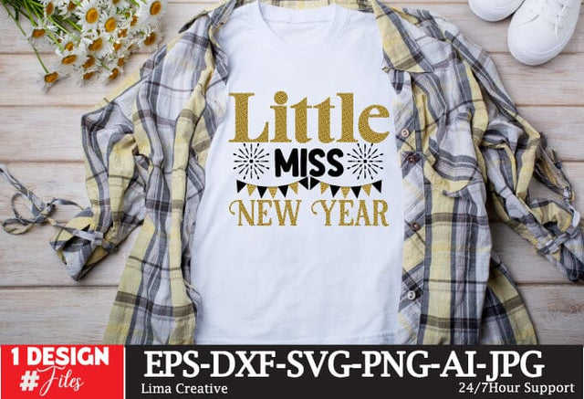 Little Miss New Year SVG Cut File,Happy New Year ,New Year Sublimation ,New Year T-shirt Design, New Year Retro ,New Year Clip Art,NEw Year SVG Bundle SVG Insomnia Std 