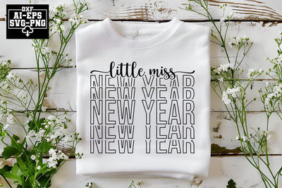 Little Miss New Year Svg Cut Files Creative Art SVG CraftlabSvg55 