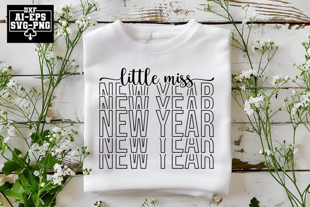 Little Miss New Year Svg Cut Files Creative Art SVG CraftlabSvg55 