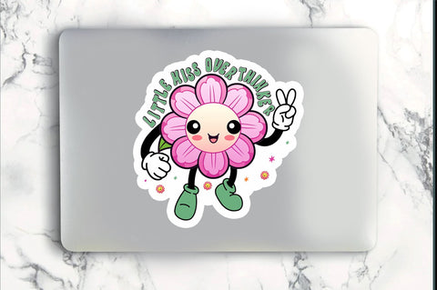 Little miss overthinker Sticker Design Sublimation Regulrcrative 