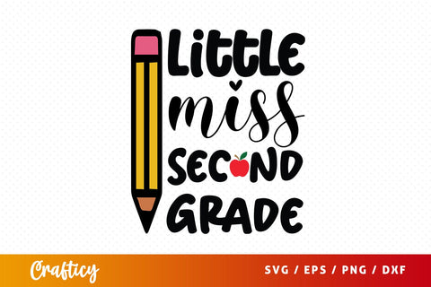 Little miss second grade T shirt SVG Design SVG Designangry 