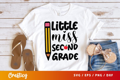 Little miss second grade T shirt SVG Design SVG Designangry 