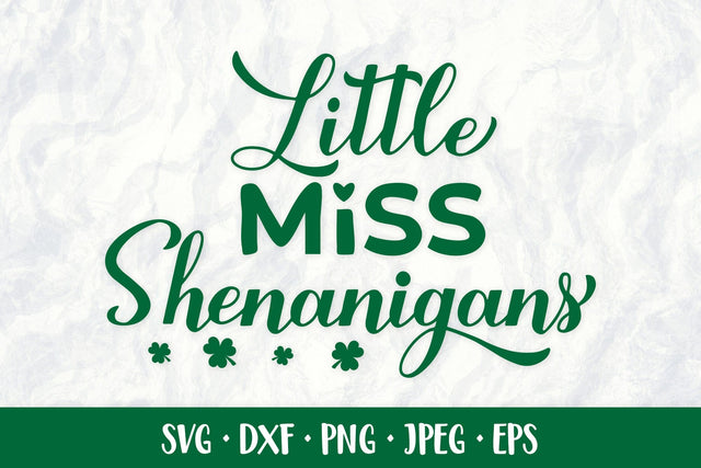 Little miss shenanigans SVG. St Patricks Day design for kids SVG LaBelezoka 
