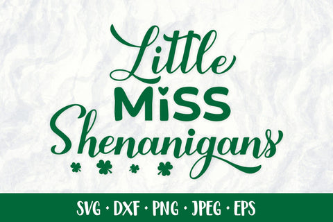 Little miss shenanigans SVG. St Patricks Day design for kids SVG LaBelezoka 