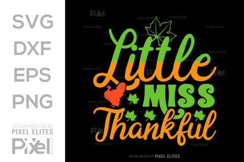 Little Miss Thankful SVG Thanksgiving Bundle Happy Autumn Hello Fall Thanksgiving Quote PET 00924 SVG ETC Craft 