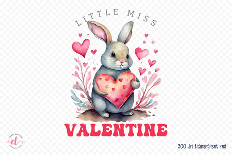 Little Miss Valentine PNG Sublimation Sublimation CraftLabSVG 