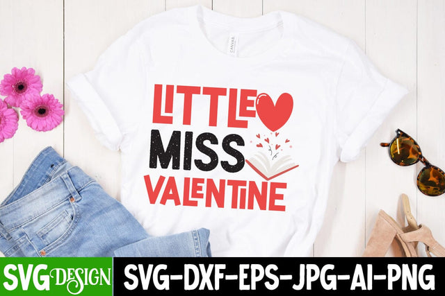 Little Miss Valentine SVG Cut File, Little Miss Valentine Sublimation Design, Valentine's Day SVG Cut File,Happy Valentine's Day SVG ,Valentine SVG Bundle, Love SVG Bundle SVG BlackCatsMedia 