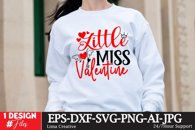 Little Miss Valentine SVG Cut File, Valentine's Day SVG Design SVG Insomnia Std 