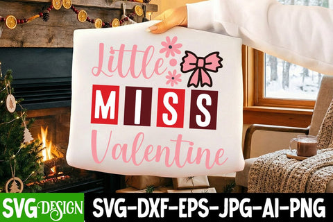 Little Miss Valentine SVG Design,Valentine's Day Svg,Valentines Day SVG Design,Valentine png SVG BlackCatsMedia 