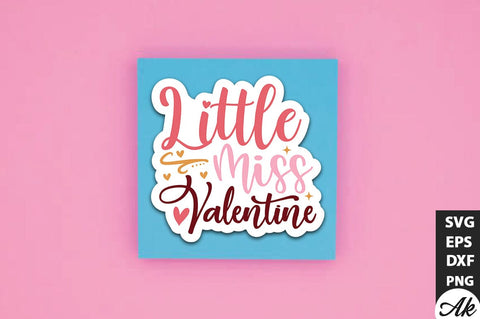 Little miss valentine SVG Stickers SVG akazaddesign 