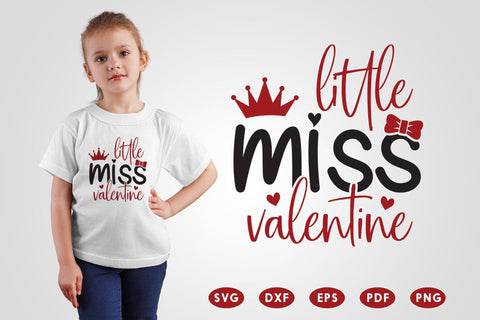 Little Miss Valentine, Valentines Kids SVG SVG CraftLabSVG 