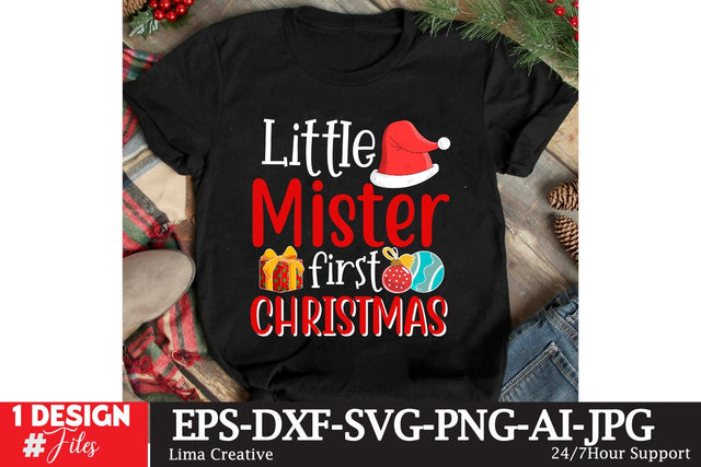 Little Mister First Christmas SVG Cut File,Christmas SVG Design,Christmas PNG,Christmas SUblimation,Christmas T-shirt DEsign,Christmas SVG Bundle SVG Insomnia Std 