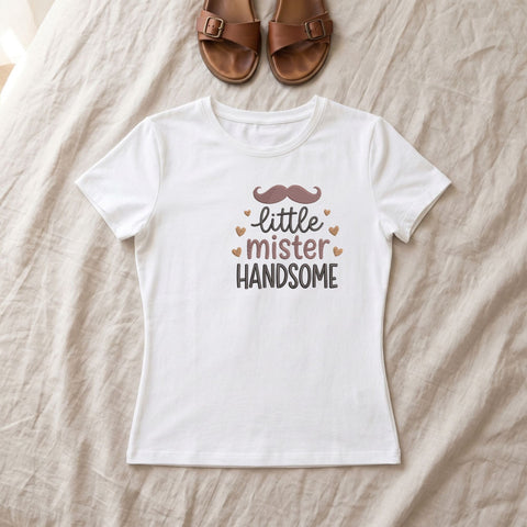 Little Mister Handsome Embroidery Design – Cute Mustache Baby Boy Machine Embroidery File Embroidery/Applique DESIGNS PatternFeed8 