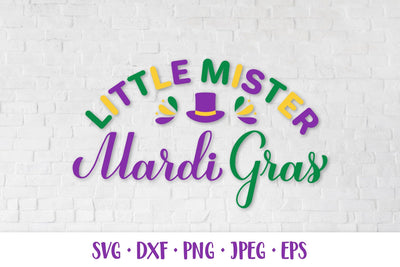 Little Mister Mardi Gras. Kids Fat Tuesday carnival design SVG LaBelezoka 