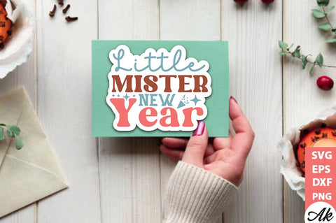 Little mister new year Stickers Design SVG akazaddesign 