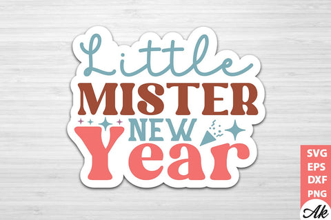 Little mister new year Stickers Design SVG akazaddesign 
