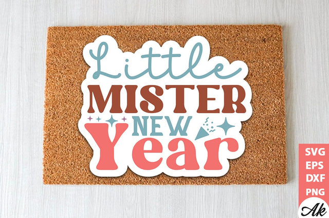 Little mister new year Stickers Design SVG akazaddesign 